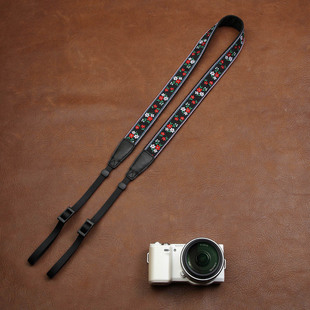 微单摄影肩带细款 绣花 照相机背带 cam7553 通用型单反数码 cam