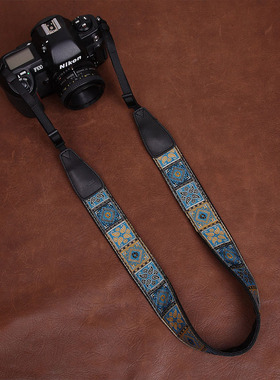 cam-in 相机背带单反斜挎可调挂脖通用挂绳微单复古文艺数码肩带