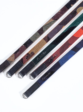 cam-in 意大利植鞣牛皮迷彩版相机背带 圆孔接口 LCS-037