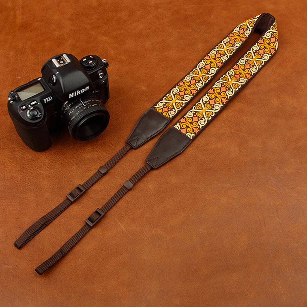 cam-in相机背带绣花民族风肩带