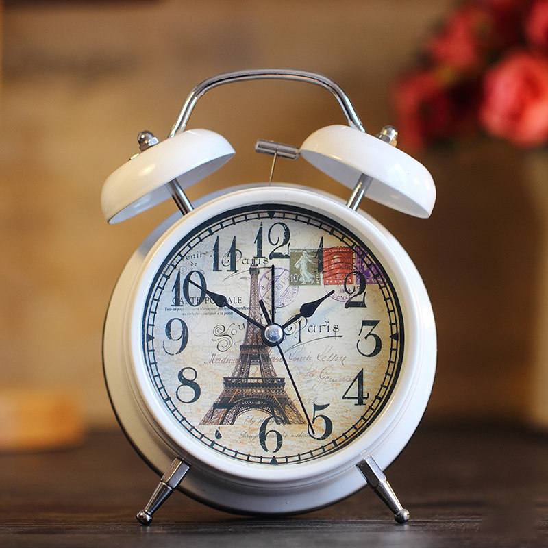 欧式打铃小闹钟创意复古金属带夜灯双铃学生闹钟静音座钟床头钟|ruв категории Домашний быт, часы, украшения дома/будильник, часы/будильник - от Buy2taobao.com для оказания профессиональной услуги покупки агента Taobao