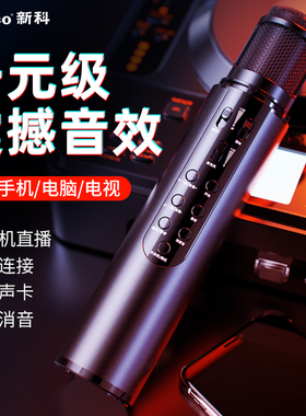 Shinco/新科 K1话筒四喇叭音响一体麦克风无线蓝牙电视KTV歌家用