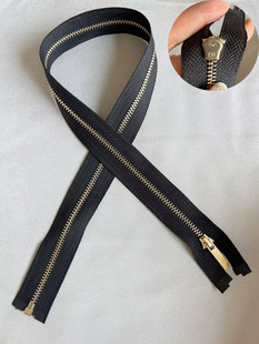 55cm金属铜头拉链辅料配件羽绒服外套长款上衣棉衣裙子长拉锁拉头