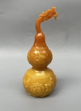 树脂龙头貔貅葫芦摆件