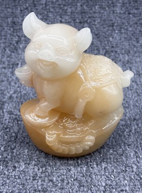 树脂招财福猪国学摆件十二生肖三合动物家居客厅创意摆设礼品