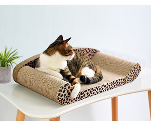 得酷瓦楞纸猫抓板猫窝耐磨贵妃椅榻超大号猫沙发磨爪神器宠物猫床