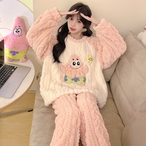 秋冬薄绒保暖提花绒少女学生冬天