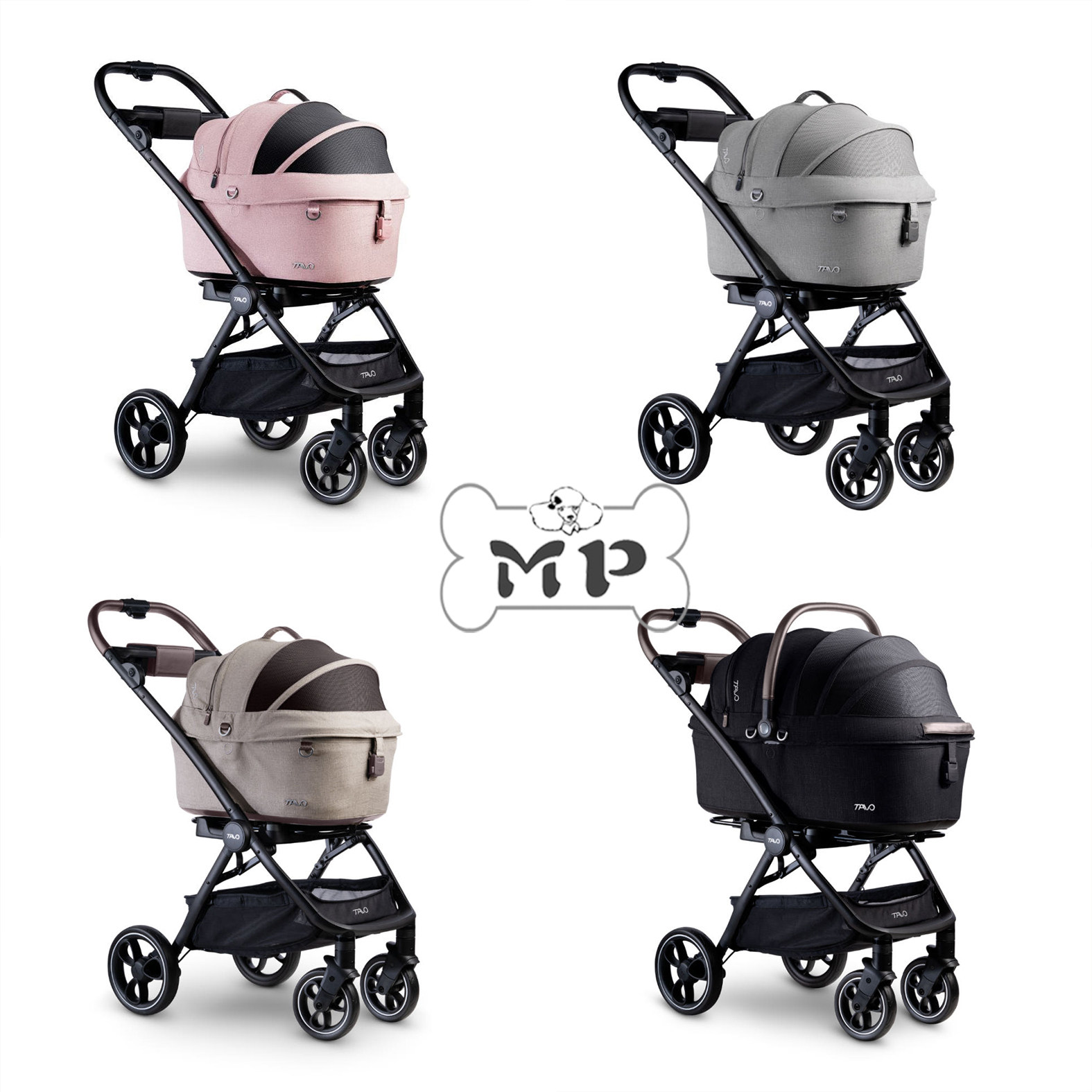 韩代宠物外出一键收纳分离式推车