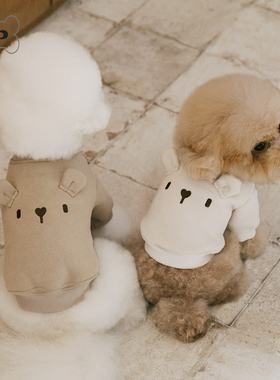 『Memory Pet』韩国petsland宠物秋冬拉绒可爱小熊耳朵加厚卫衣