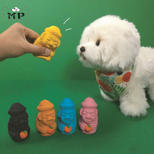 『Memory Pet』韩国JEJUDODA宠物狗狗济州岛石人桔子乳胶发声玩具
