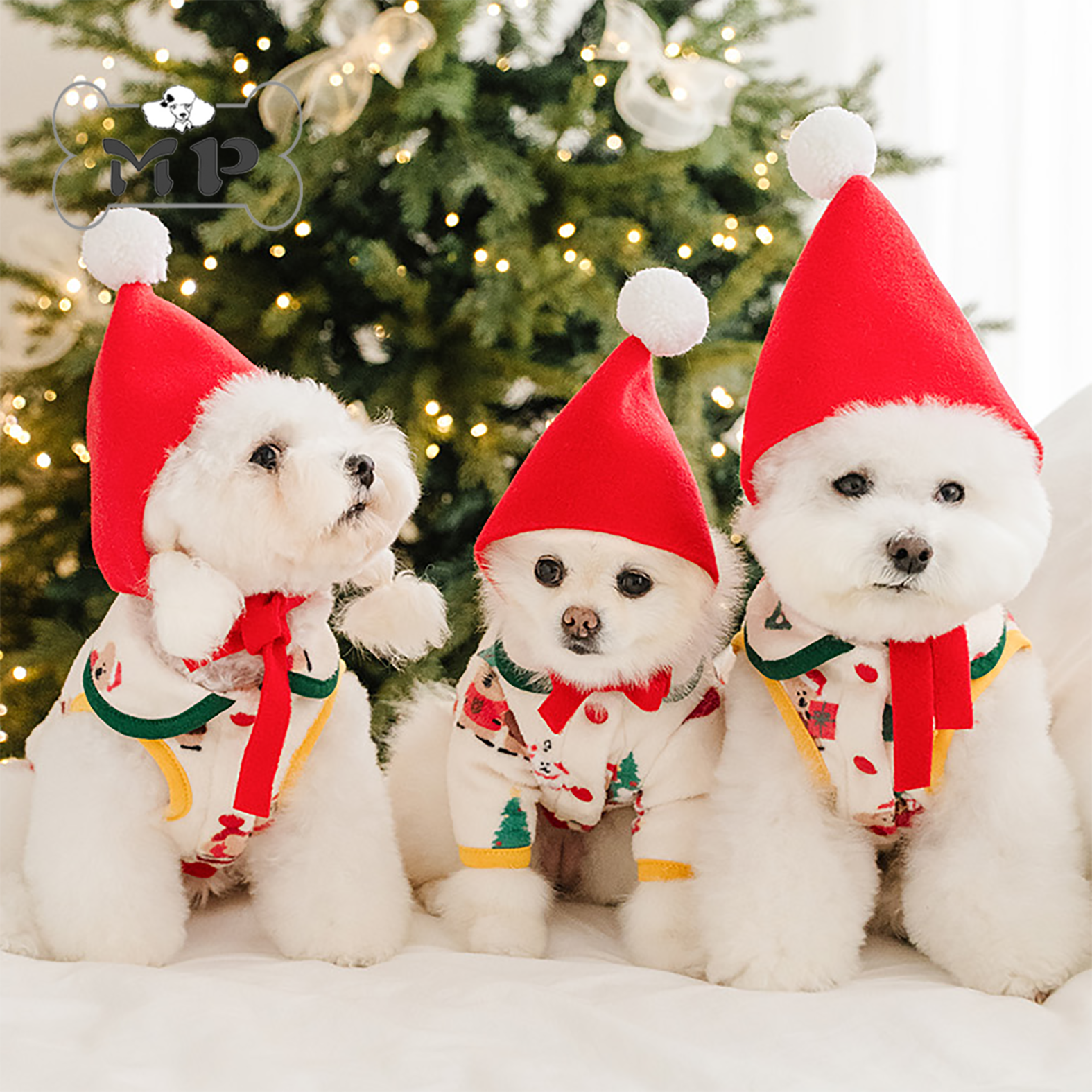 韩代宠物温暖圣诞图案上衣/马甲