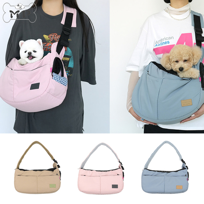 韩代宠物外出露头网状单肩斜挎包