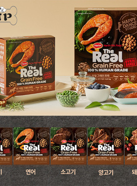 部分现货~韩国正品The Real宠物成幼犬高龄犬无谷物烤箱烤肉狗粮