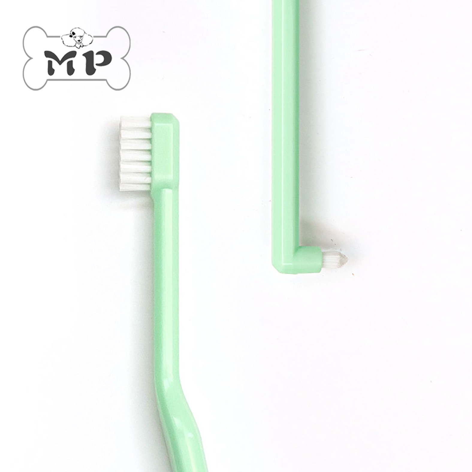 韩代宠物口腔健康去牙垢双头牙刷