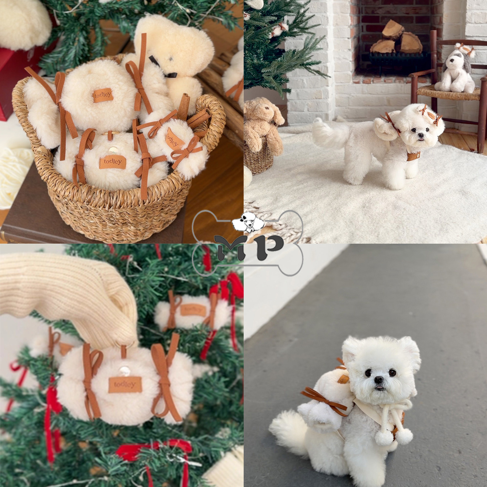 韩代todley宠物毛绒糖果背包胸背