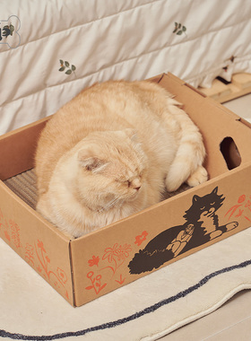 『Memory Pet』韩国Felis宠物猫咪趣味互动瓦楞纸纸盒猫抓板猫窝