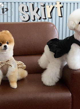 『Memory Pet』韩国withtory宠物春秋黑色豹纹蝴蝶结连衣裙/发夹