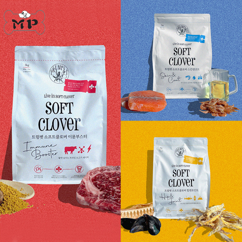 『Memory Pet』韩国TRUMPET宠物牛肉磷虾皮毛关节小颗粒软狗粮