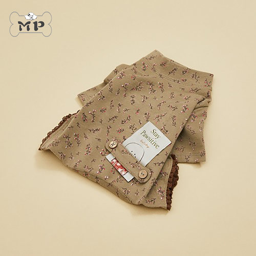 韩代宠物碎花蕾丝小狗布贴四脚衣