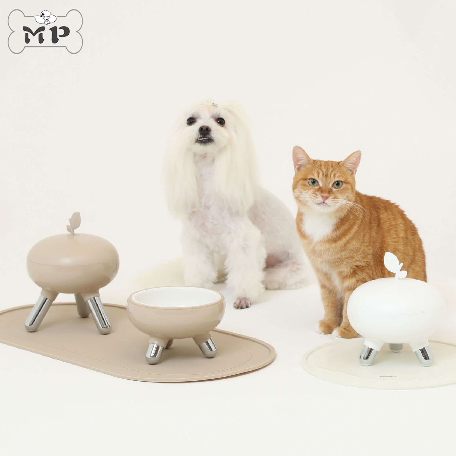 韩代宠物苹果护颈椎陶瓷硅胶餐具