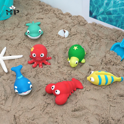 韩代龙虾乌龟海豚乳胶发声狗玩具