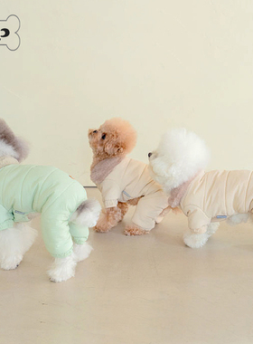 『Memory Pet』韩国petsland宠物冬季保暖毛领柔软加棉棉服四脚衣