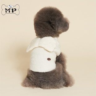 『Memory Pet』韩国meaningless宠物羊毛混纺天使翅膀白色针织衫