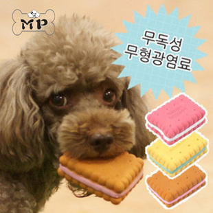 『Memory Pet』韩国parisdog草莓夹心饼干宠物狗狗乳胶发声玩具