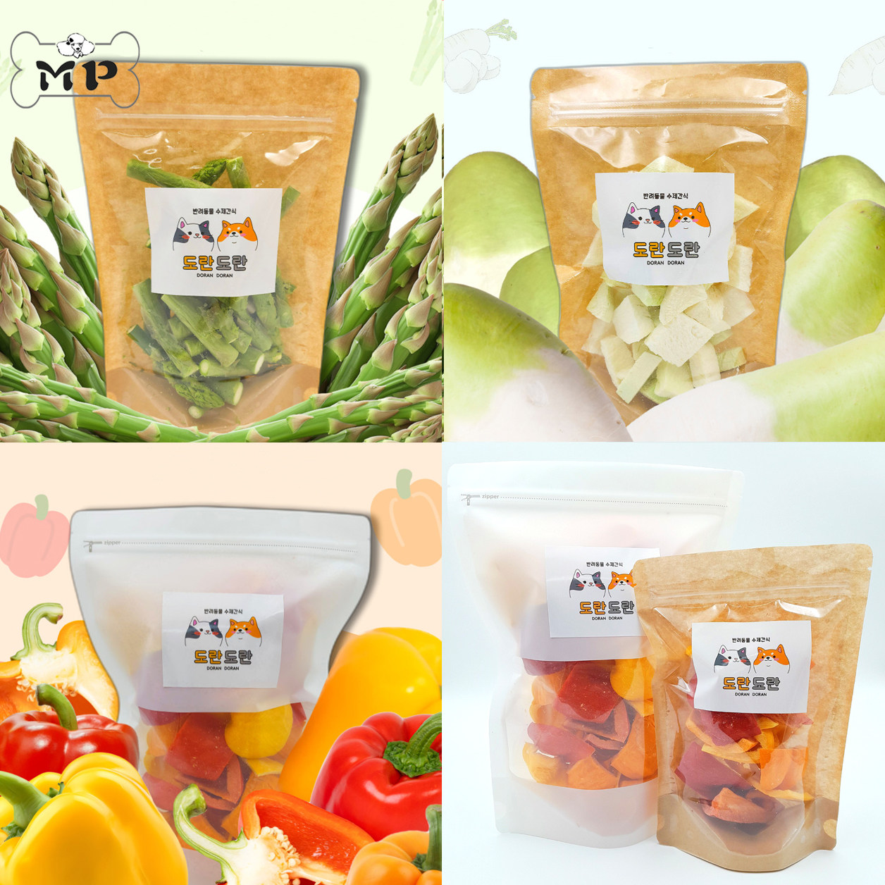 Doran芦笋萝卜彩椒蔬菜冻干零食