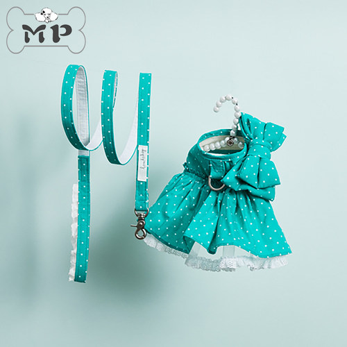 韩代LD宠物正品蓝绿色胸背牵引绳