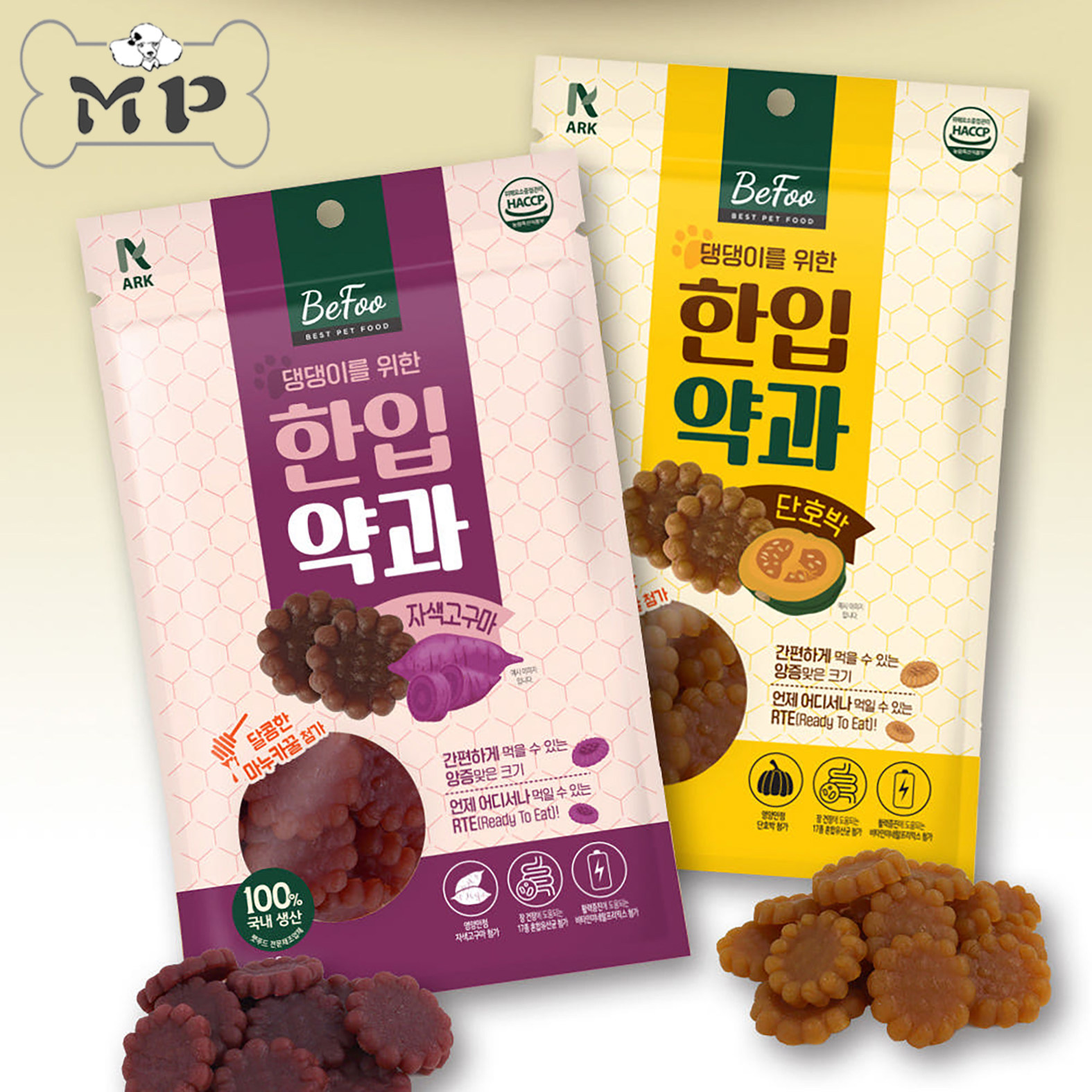 『Memory Pet』韩国befoo宠物蜂蜜紫薯南瓜益生菌纯素食零食80g