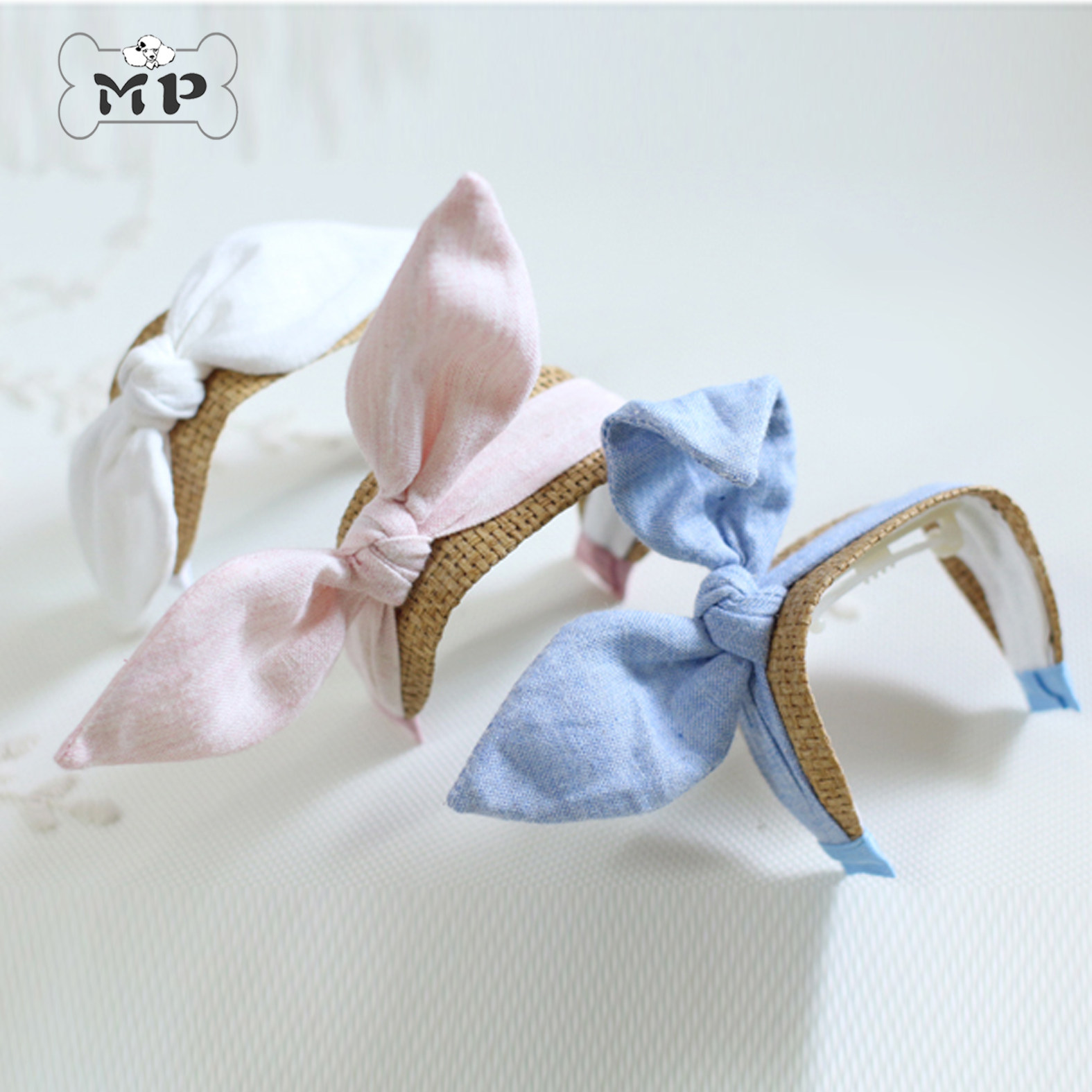 『Memory Pet』韩国代购宠物蝴蝶结发箍猫狗兔耳朵手工藤编发夹,宠物/宠物食品及用品,发饰/头饰,淘宝优惠券,粉丝福利购,淘宝优惠卷