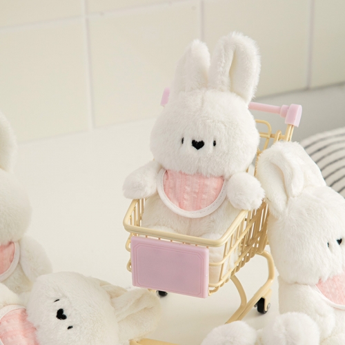 ssfw可爱毛绒围兜兔子发声玩具