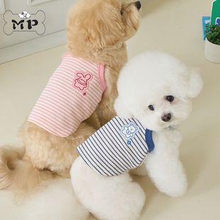 『Memory Pet』韩国代购bennys宠物春夏可爱兔子熊条纹吊带背心