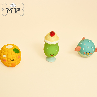 韩代宠物玉米牛油果河豚发声玩具