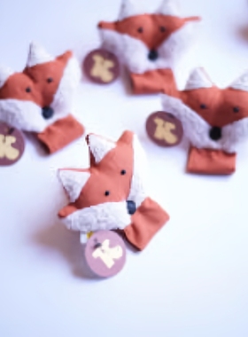 『Memory Pet』韩国代购hikoinu宠物可爱红色狐狸项圈装饰配件