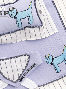 『Memory Pet』韩国代购CTC宠物紫色可爱狗狗靠枕围脖/垫子