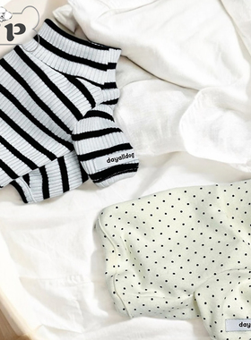 『Memory Pet』韩国buyalldog宠物猫狗内搭条纹斑点弹力针织T恤