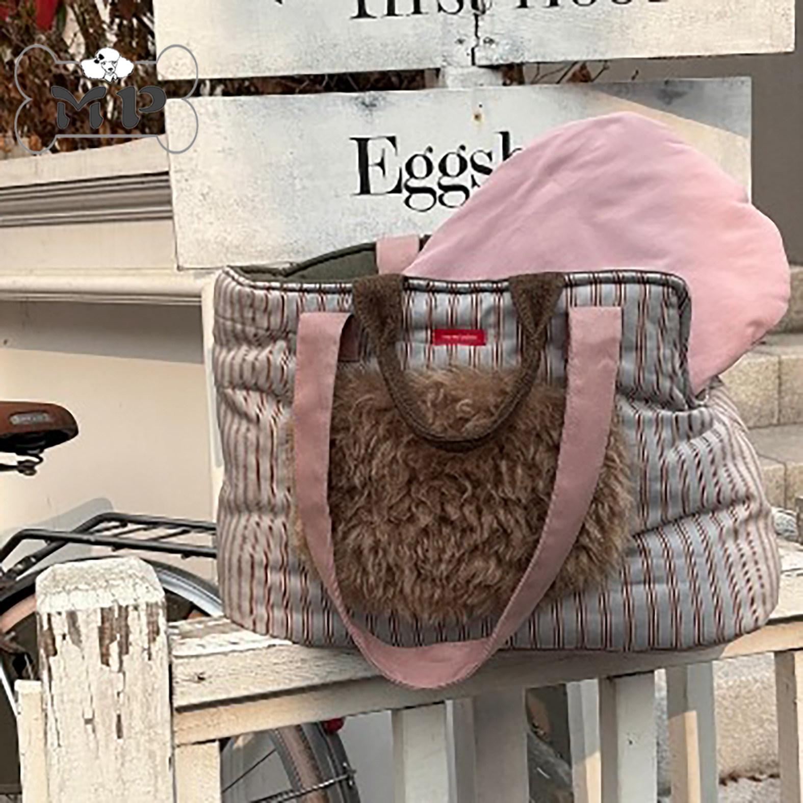 『Memory Pet』韩国cozyn宠物美拉德色系条纹毛绒外出单肩手提包,宠物/宠物食品及用品,背包/箱包,淘宝优惠券,粉丝福利购,淘宝优惠卷