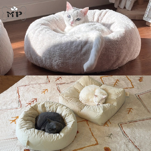 韩国宠物猫咪可拆洗豆袋方形床垫
