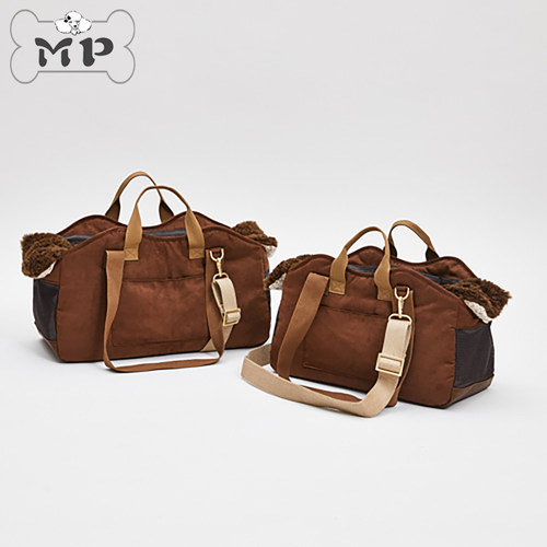 韩代宠物毛绒碎花复古意式单肩包