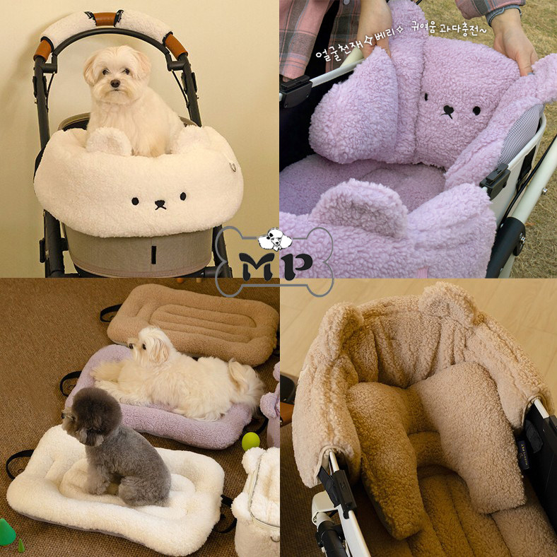 韩代宠物推车小熊边缘垫内垫抱枕