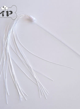 现货~韩国代购宠物猫咪互动白色长条彩带逗猫棒玩具