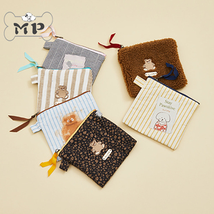 『Memory Pet』韩国Louisdog宠物外出便携小熊涂鸦飘带零食收纳包