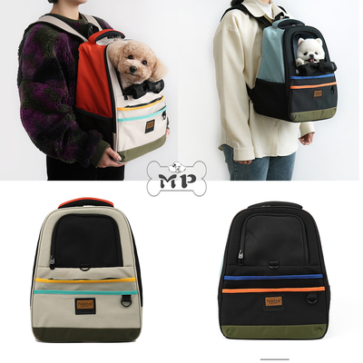 韩代宠物猫狗外出网状休闲双肩包