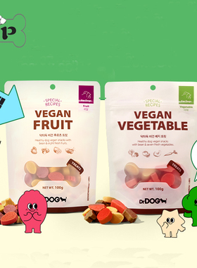部分现货~韩国正品DrDog宠物狗人类级水果蔬菜大豆蛋白零食