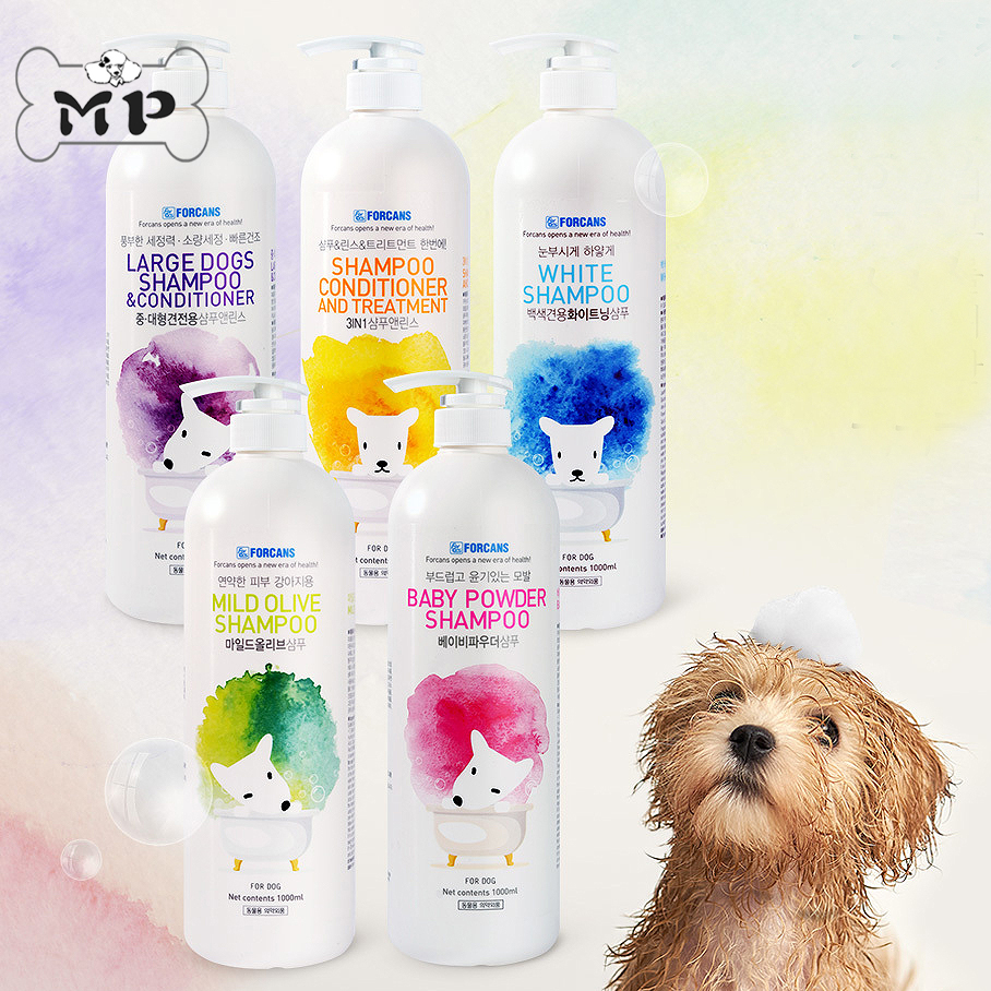 部分现货~韩国Forcans宠物美白保湿温和沐浴露香波1000ml