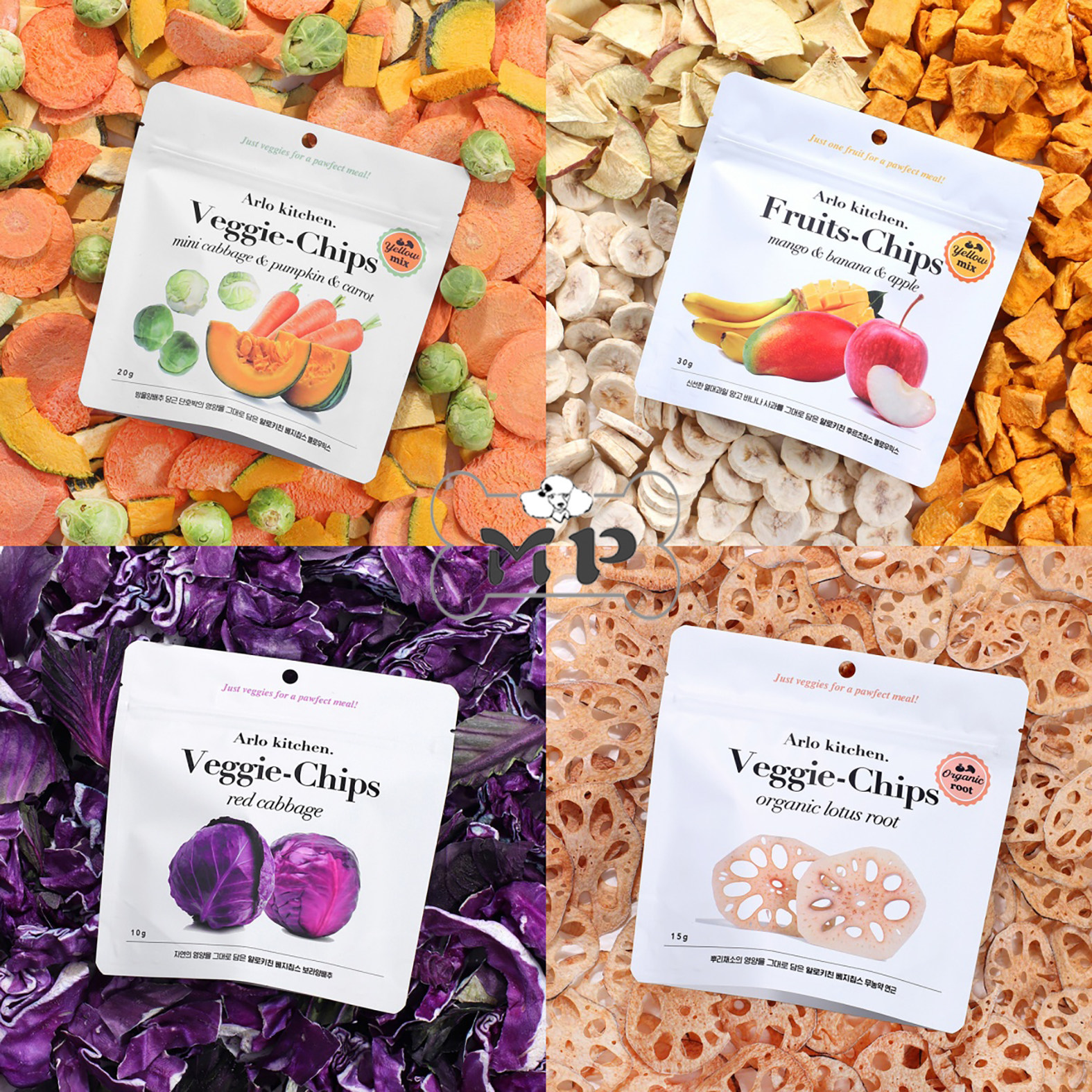 『Memory Pet』韩国Arlo kitchen宠物混合水果蔬菜紫甘蓝莲藕冻干
