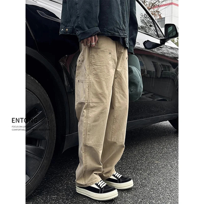 美式复古痞帅休闲工装裤