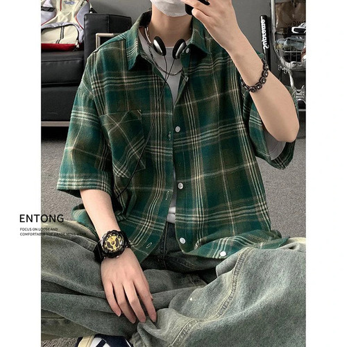 秋季潮牌美式五分短袖